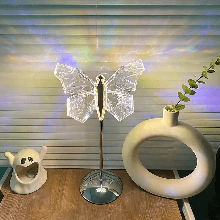 Kryształowa lampa stołowa Motyl