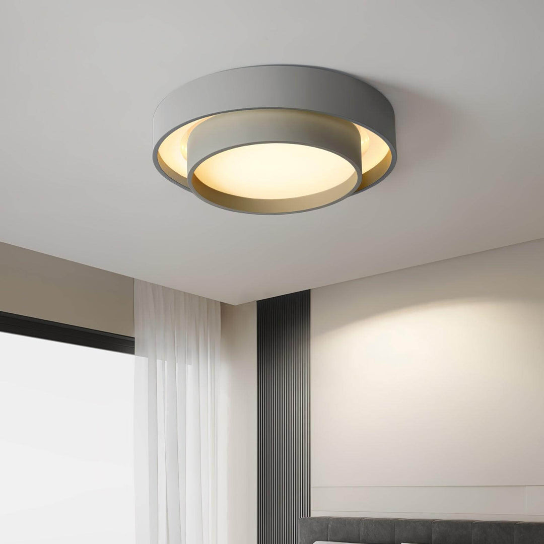 Nowoczesne oświetlenie sufitowe LED, zbliżenie