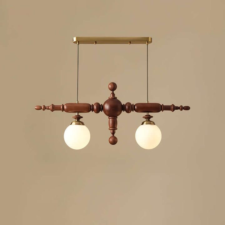 Żyrandol Drewniany Cambridge - Eleganckie Oświetlenie Tradycyjne