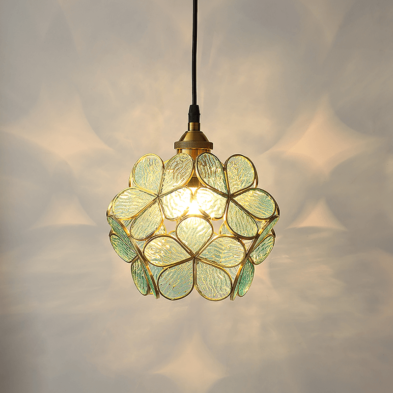 Szklana Lampa Wisząca Płatek Kwiatu - Styl Nordycki
