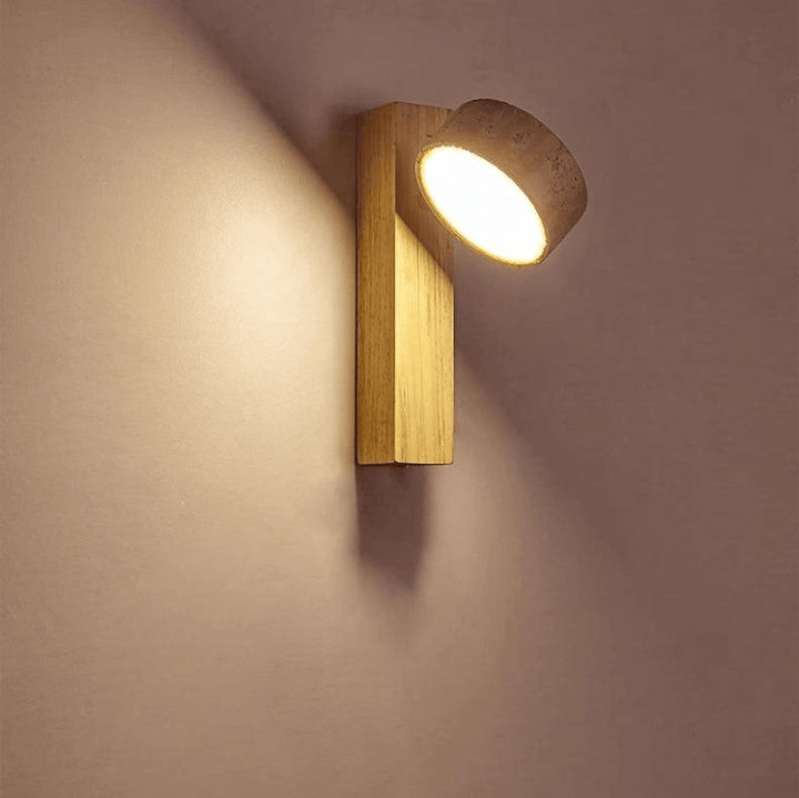 Biała Lampa Ścienna Trawertynowa Wabi Sabi