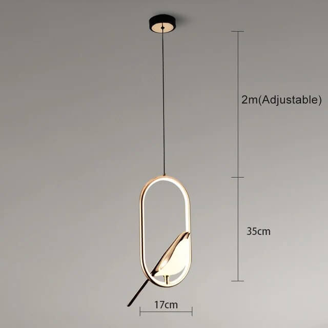 Mrbird™ - Lampa wisząca luksusowa ze złotym ptakiem