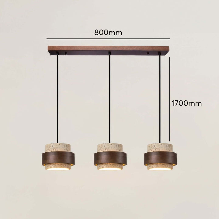 Retro kamienna lampa wisząca Wabi-Sabi