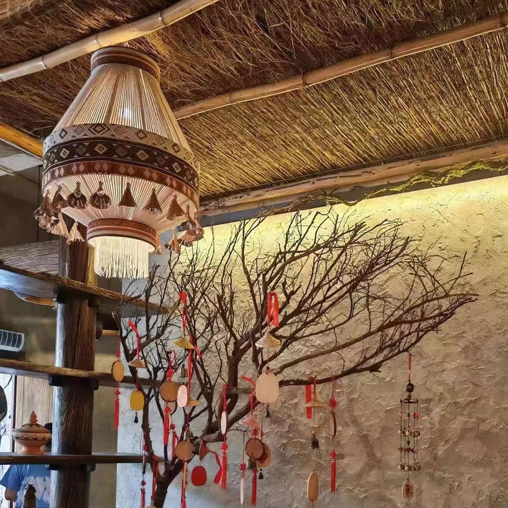 Unikalna lampa wisząca w stylu boho