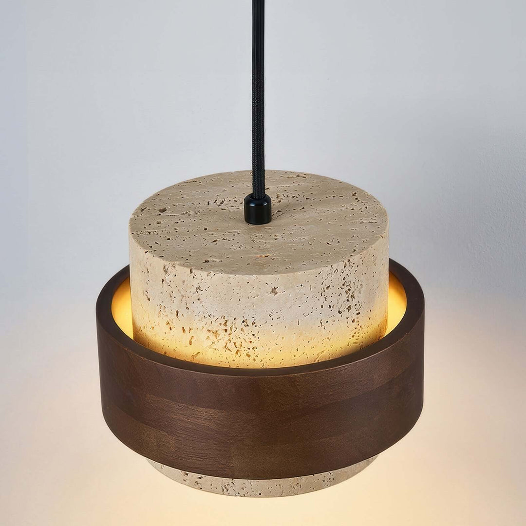 Retro kamienna lampa wisząca Wabi-Sabi