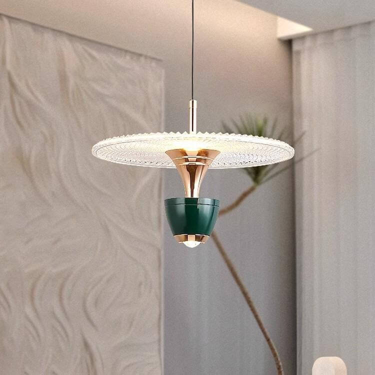 Nowoczesna lampa wisząca LED w kształcie tarczy