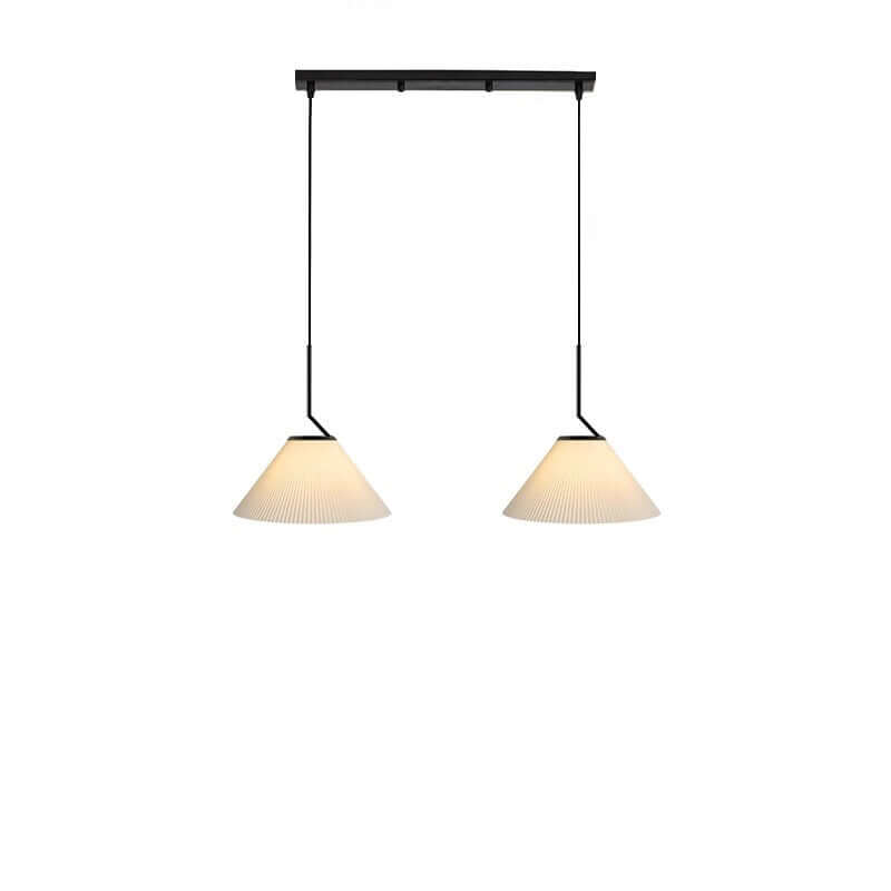 Kremowa Lampa Wisząca Plisowana - Styl Nordycki