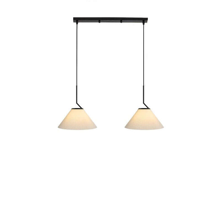 Kremowa Lampa Wisząca Plisowana - Styl Nordycki