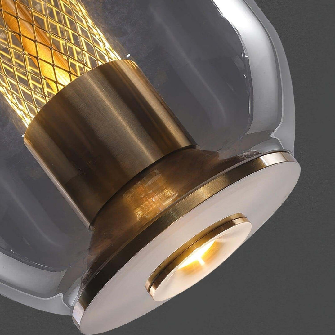 Szklana lampa wisząca