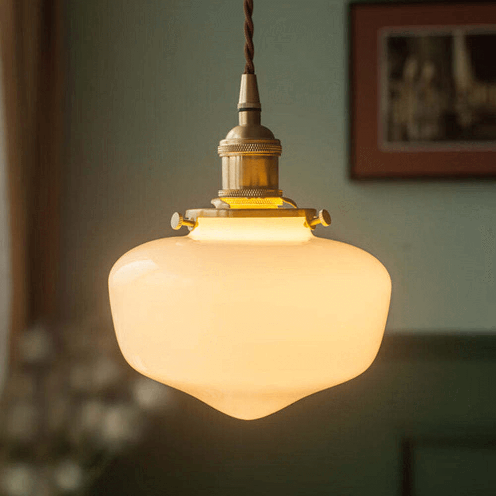 Retro Szklana Lampa Wisząca - Latarnia