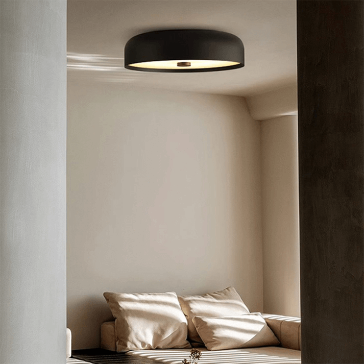 Minimalistyczna Retropłaska Lampa Sufitowa LED do Wnętrz