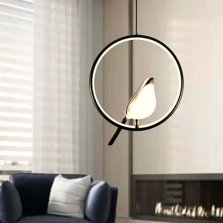Mrbird™ - Lampa wisząca luksusowa ze złotym ptakiem