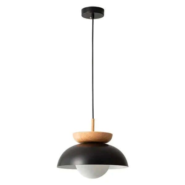 Lampa wisząca kulista, czarny klosz