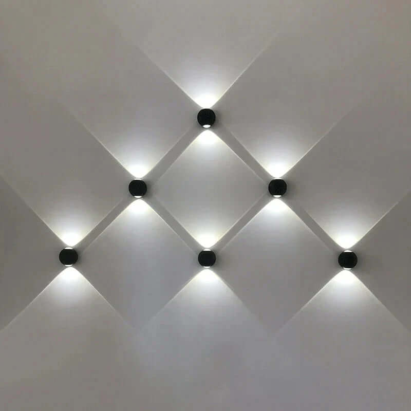 Lampa ścienna LED o geometrycznym kształcie, czarna
