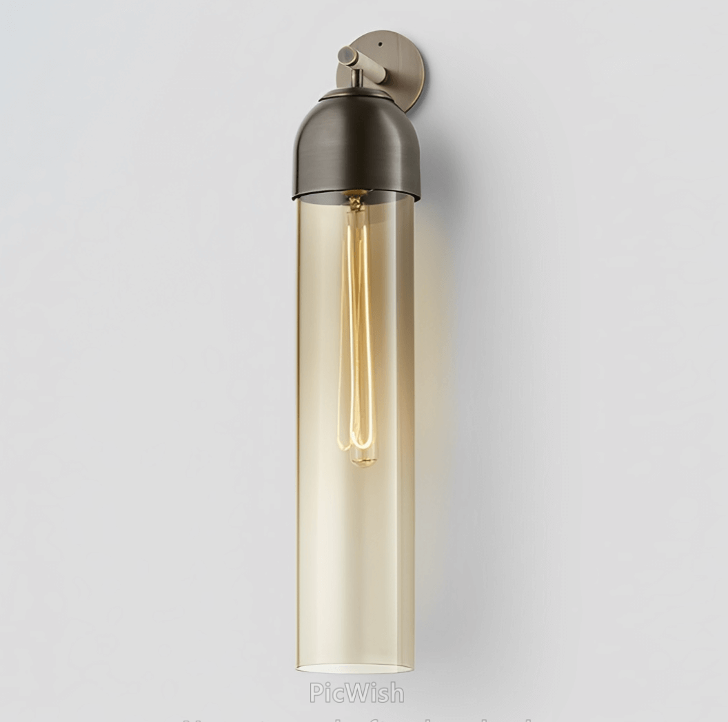 Szczegół metalowej podstawy lampy ściennej Art Deco