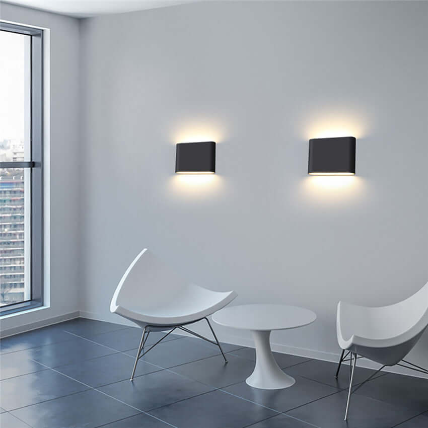 Nowoczesna Zewnętrzna Lampa Ścienna LED - Oświetlenie Góra i Dół
