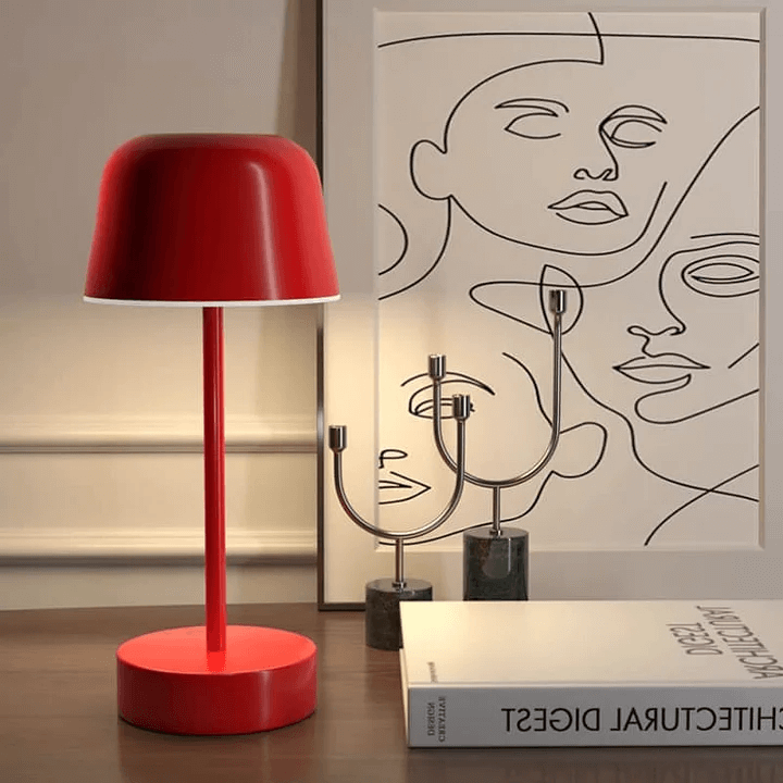 Nowoczesna designerska lampa stołowa, oświetlenie nastrojowe