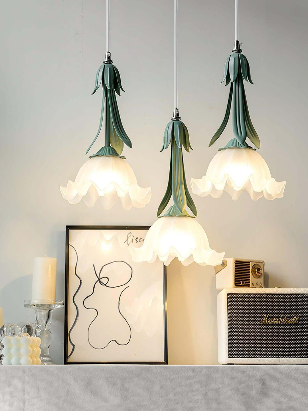 Lampa Wisząca Kwiatowa Konwalia
