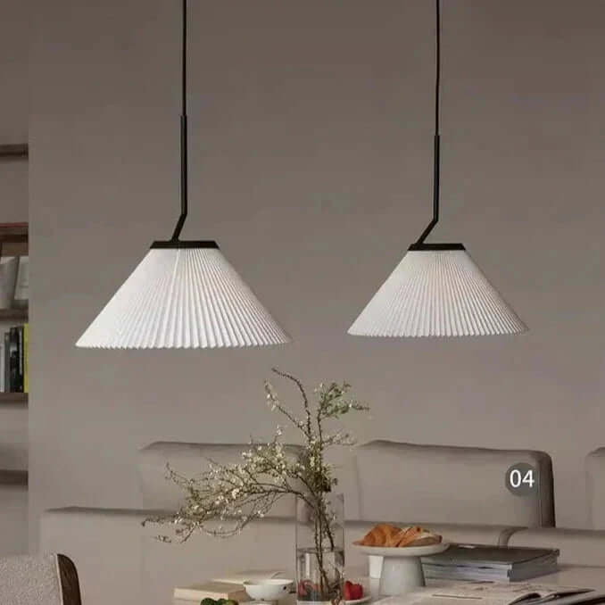 Nordycka Plisowana Kremowa Lampa Wisząca