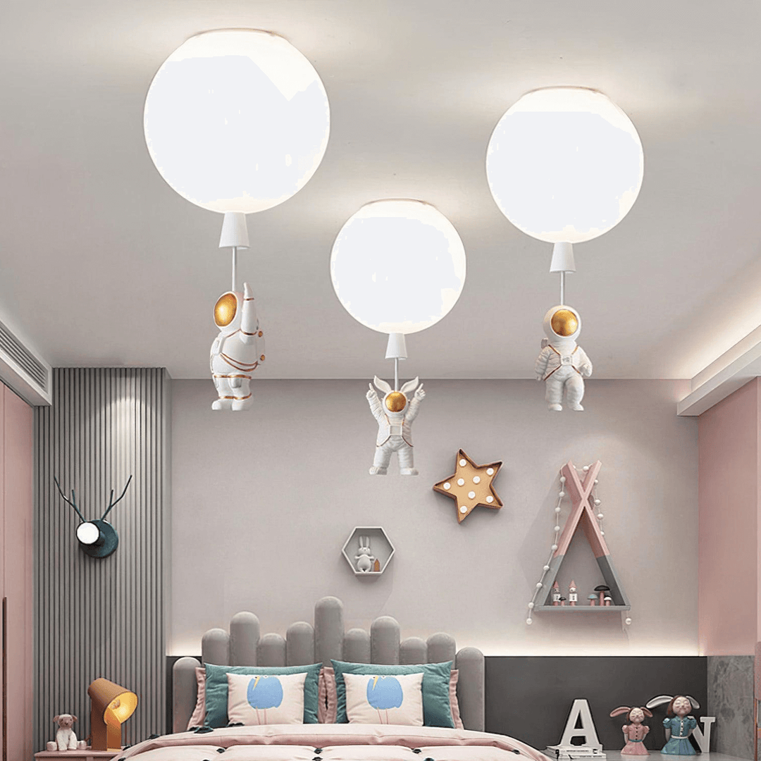Nowoczesna lampa sufitowa LED Księżyc/Astronauci