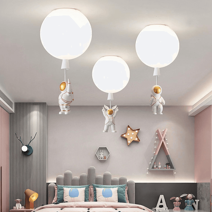 Nowoczesna lampa sufitowa LED Księżyc/Astronauci