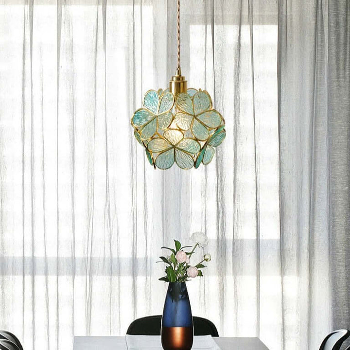 Szklana Lampa Wisząca Płatek Kwiatu - Styl Nordycki