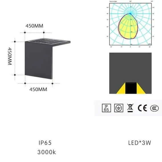 Zewnętrzna Lampa Solarna o Minimalistycznym Designie
