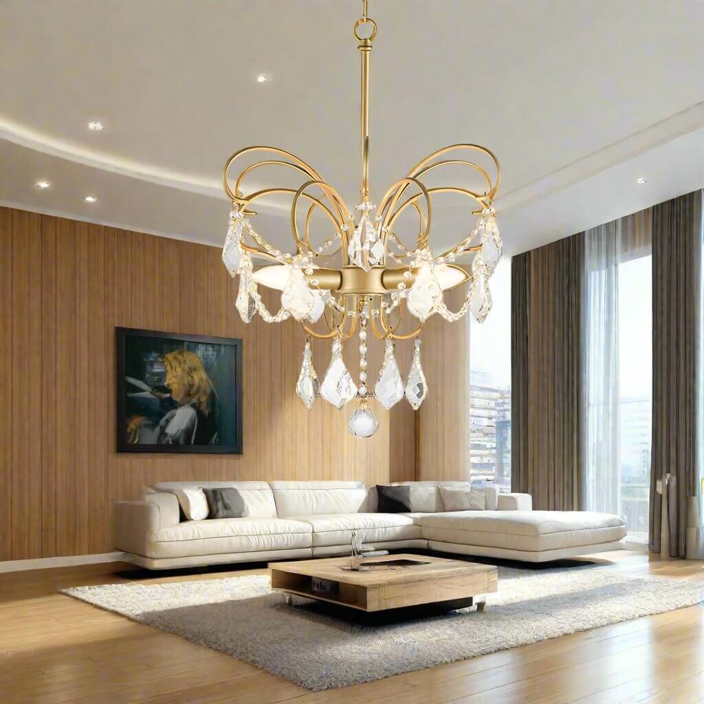 Lampa Wisząca Motyl Salon z bliska