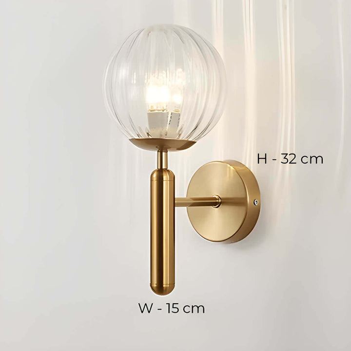 Jasna - Lampa Ścienna z Ręcznie Wykonanego Szkła