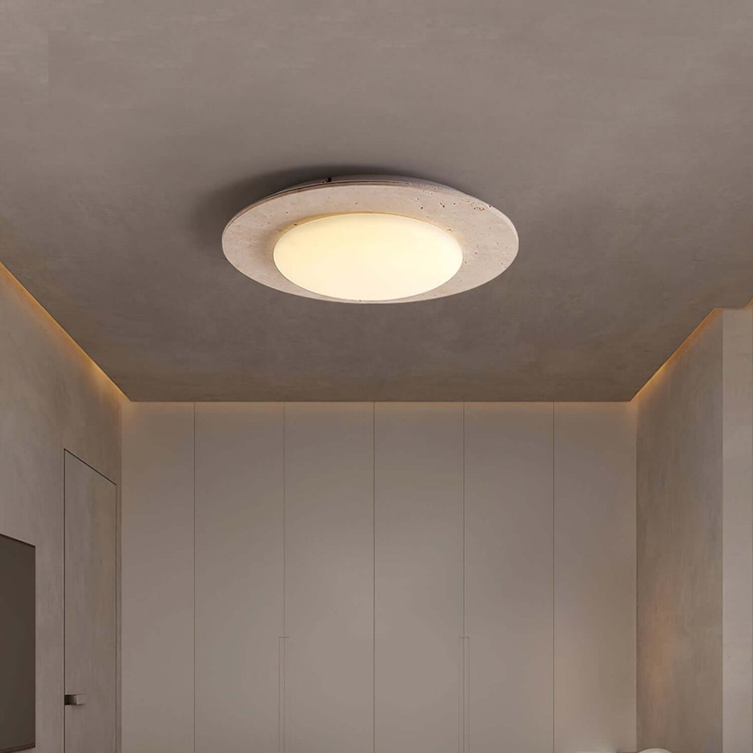 Lampa sufitowa Sky Dome żółty trawertyn