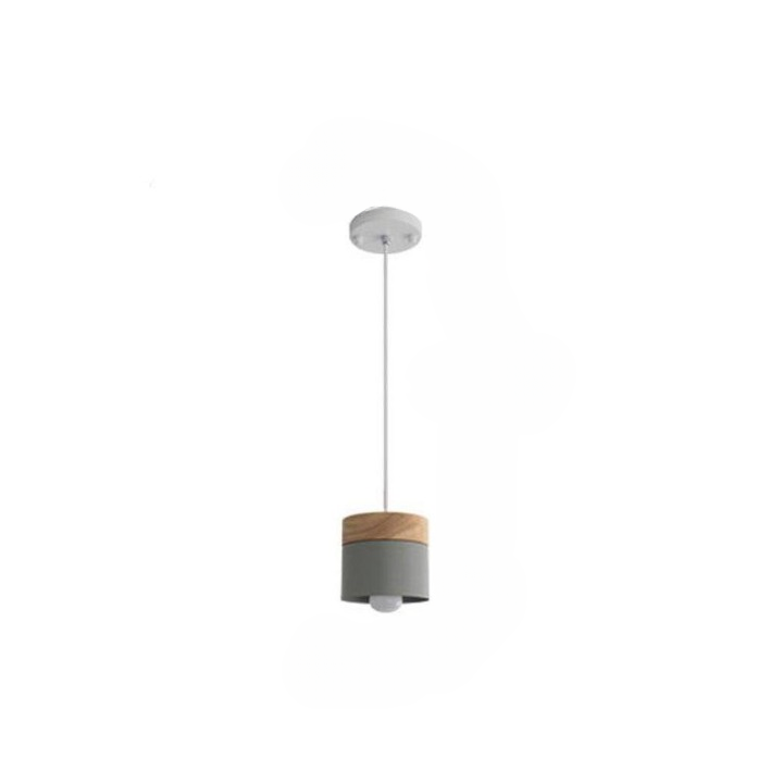 Designerska Lampa Wisząca Drewniana Metalowa – Dekoracja Sypialni