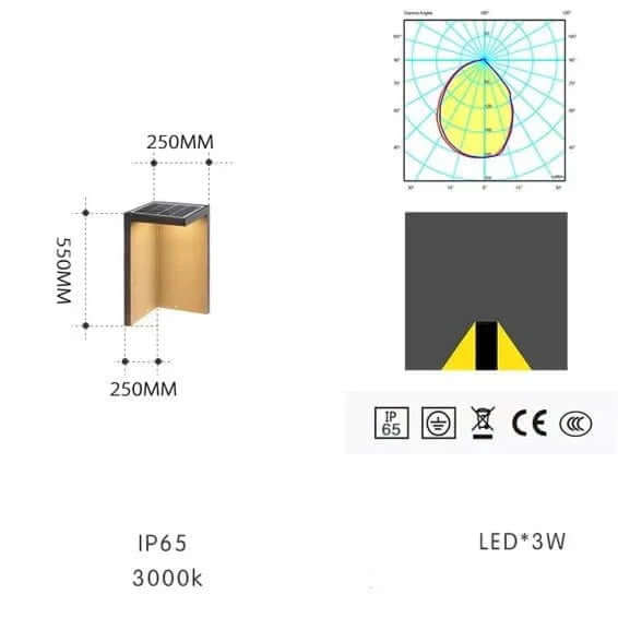 Zewnętrzna Lampa Solarna o Minimalistycznym Designie