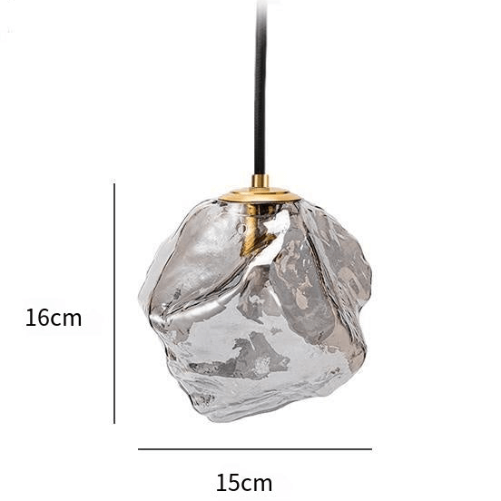 Lampa wisząca z przezroczystym kloszem