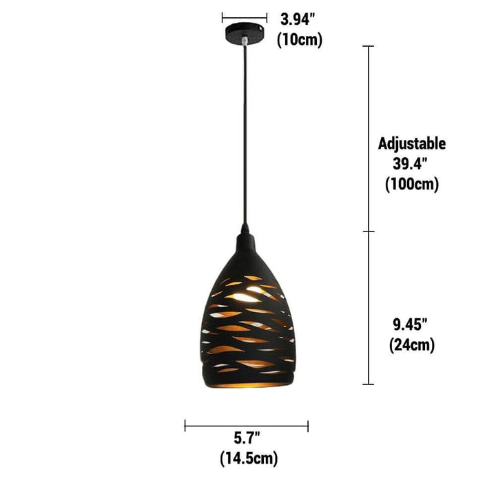 Metalowe Lampy Wiszące Besson z Wzorami