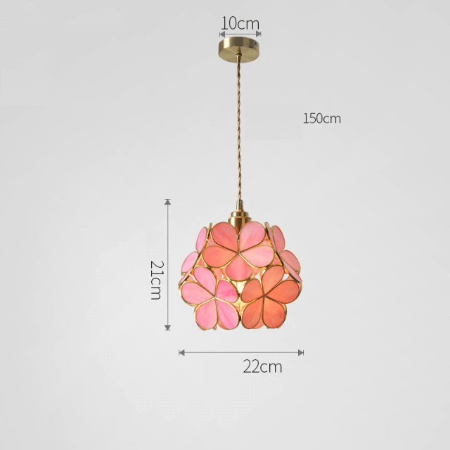 Szklana Lampa Wisząca Płatek Kwiatu - Styl Nordycki