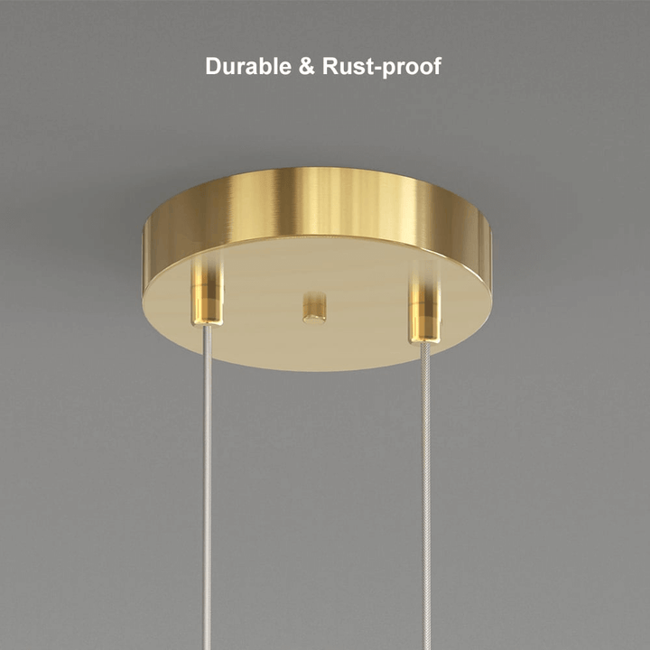 Złota Lampa Wisząca Podwójny Okrąg Nowoczesny Design