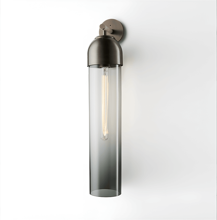 Szklana lampa ścienna Art Deco w sypialni