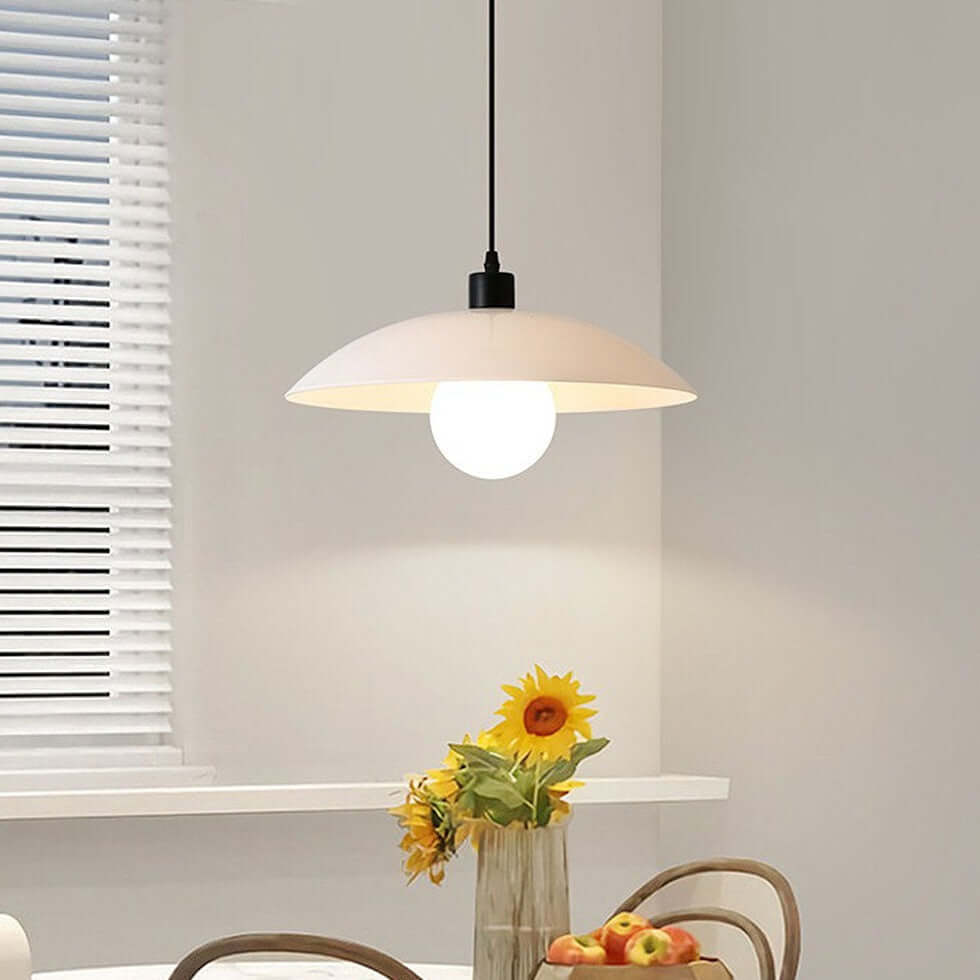 Minimalistyczna Lampa Wisząca z Białego Hartowanego Szkła