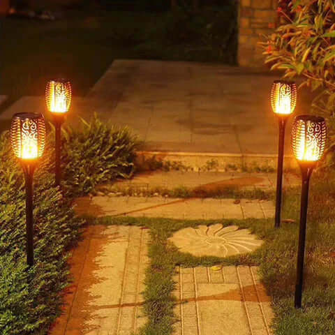 Zewnętrzna lampa solarna pochodnia