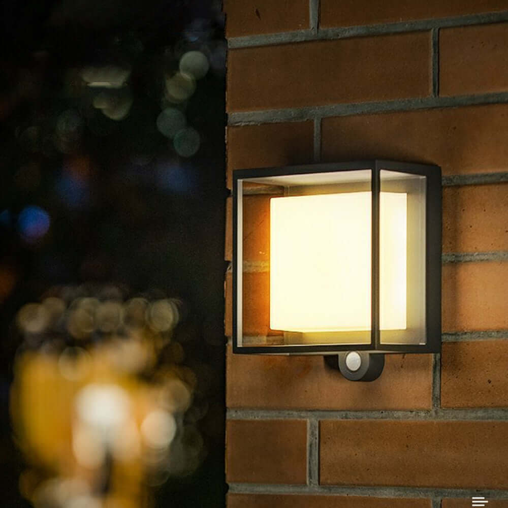 Zewnętrzna Lampa Ścienna LED Słoneczna Prostokątna IP65
