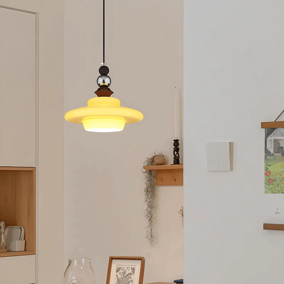 Wisząca Lampa Jadalniana w Stylu Średniowiecznym Beżowa