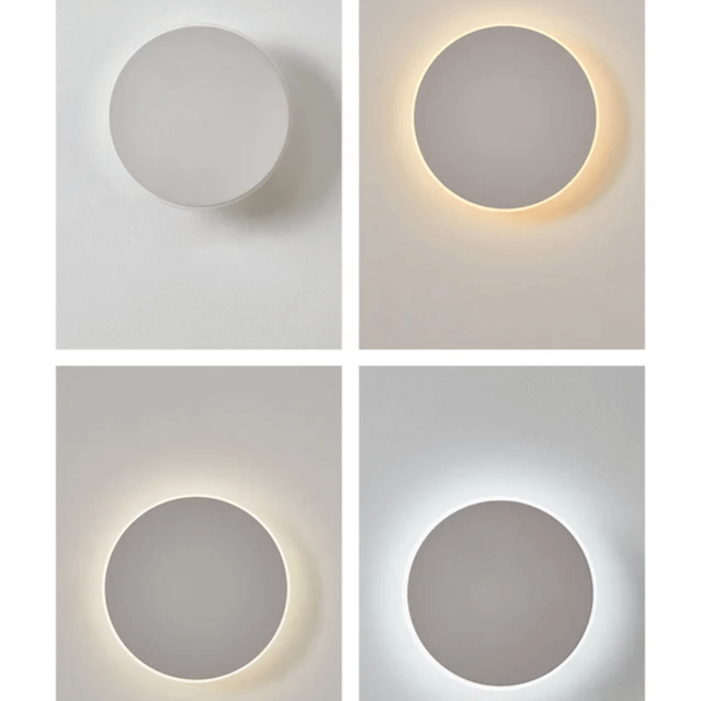 Okrągła Zewnętrzna Lampa Ścienna LED - Minimalistyczne Oświetlenie