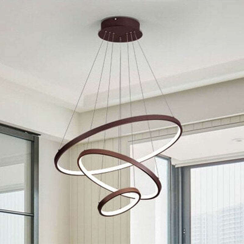 Nowoczesna lampa sufitowa z 3 pierścieniami - Montaż
