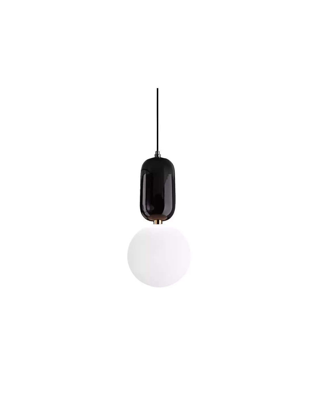 Lampa wisząca z metalu i szkła G9