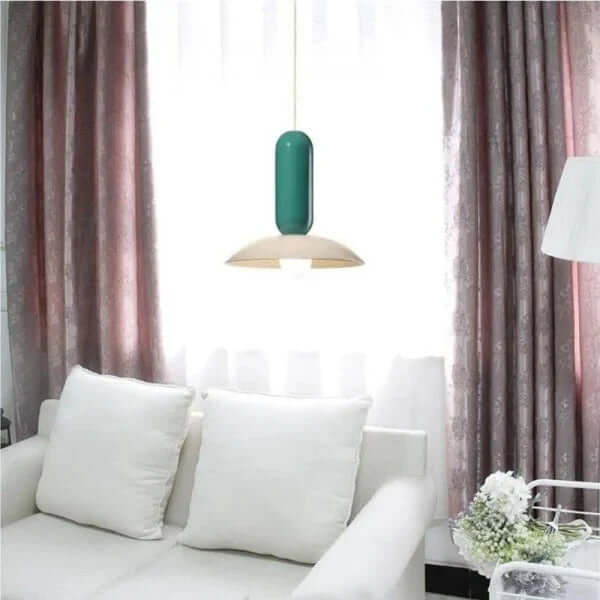 Okrągła lampa wisząca w stylu Macaron