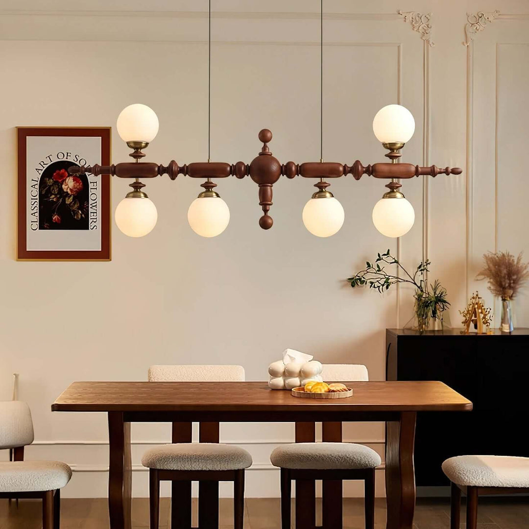 Stylizowany żyrandol drewniany Cambridge