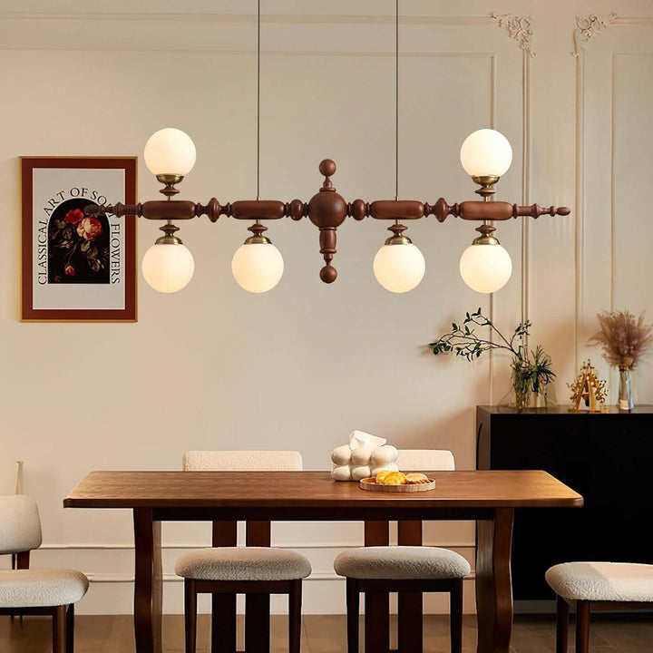 Stylizowany żyrandol drewniany Cambridge