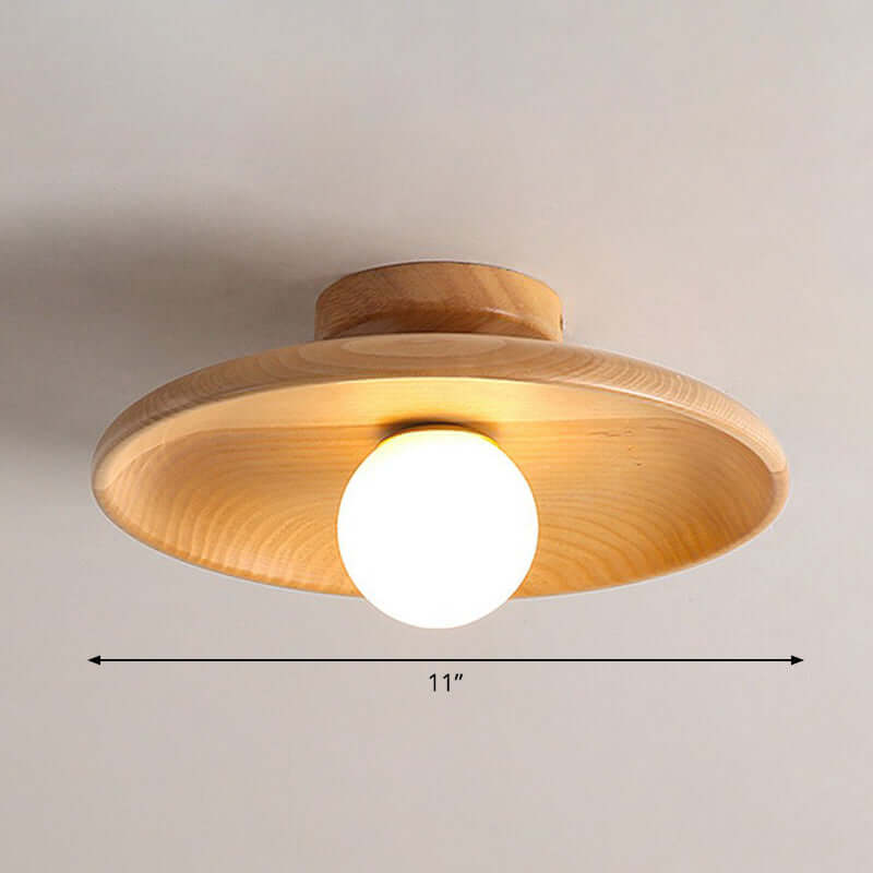Lampa sufitowa w kształcie płytkiej misy