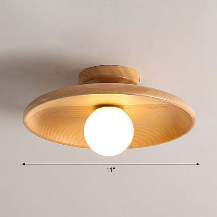 Lampa sufitowa w kształcie płytkiej misy
