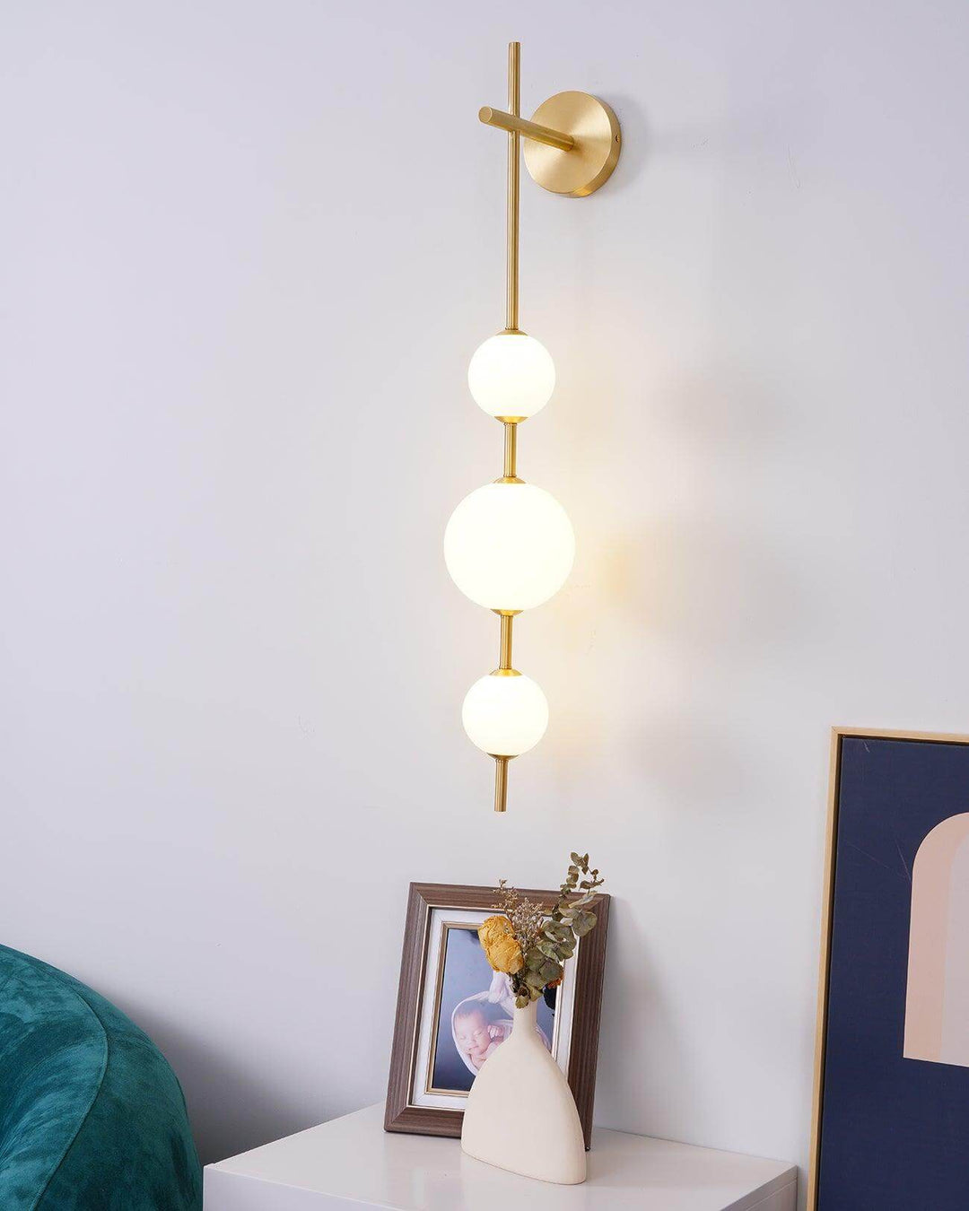 Pionowa Lampa Ścienna Kula